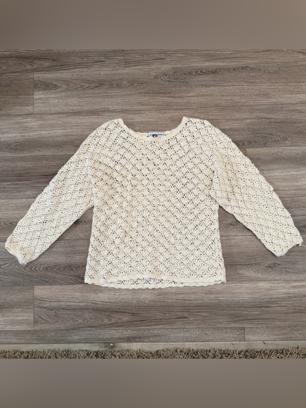 Jennifer Moore Crochet Lace Pullover Top - Cream